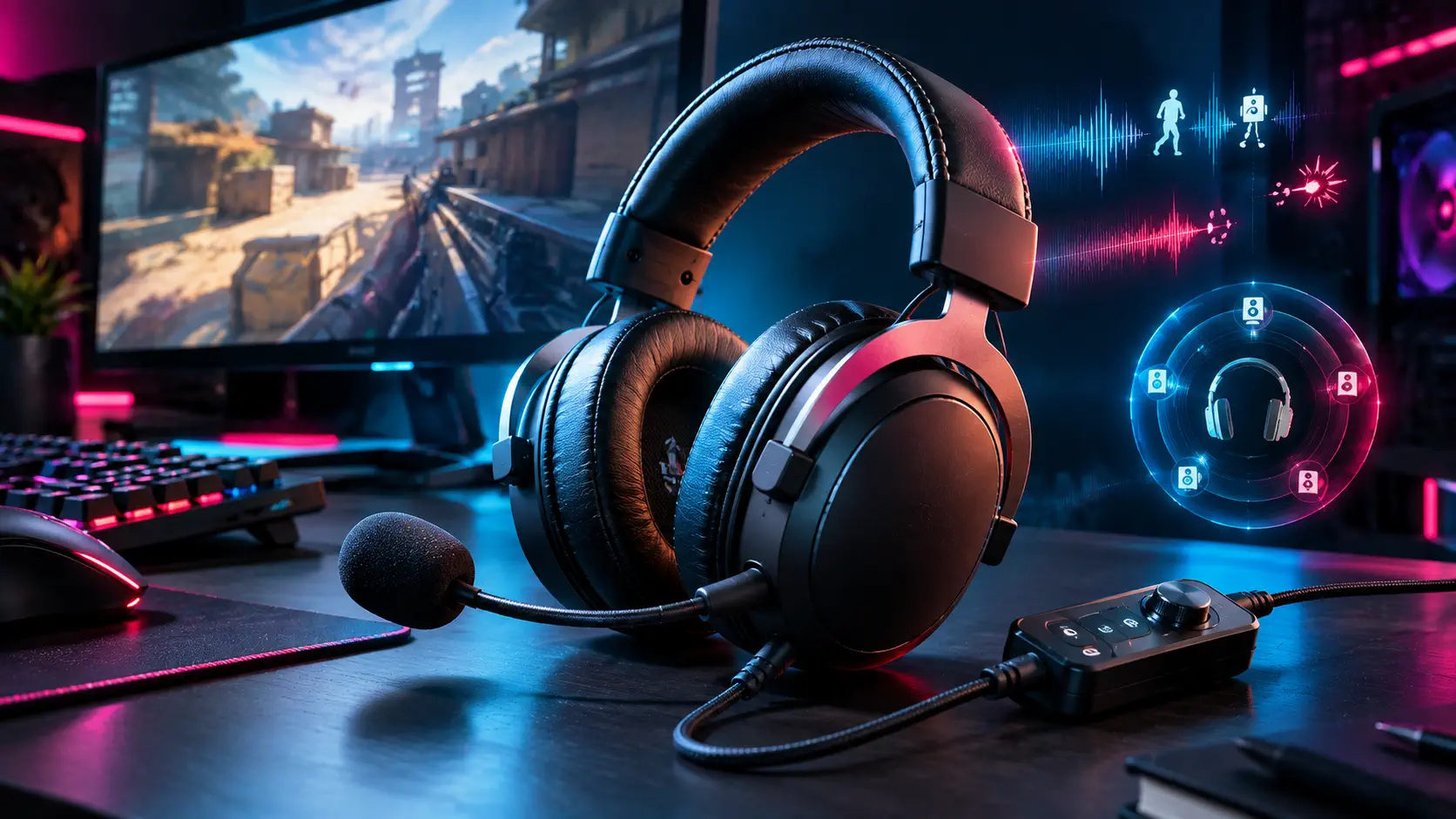 Black and red HyperX Cloud II wired gaming headset