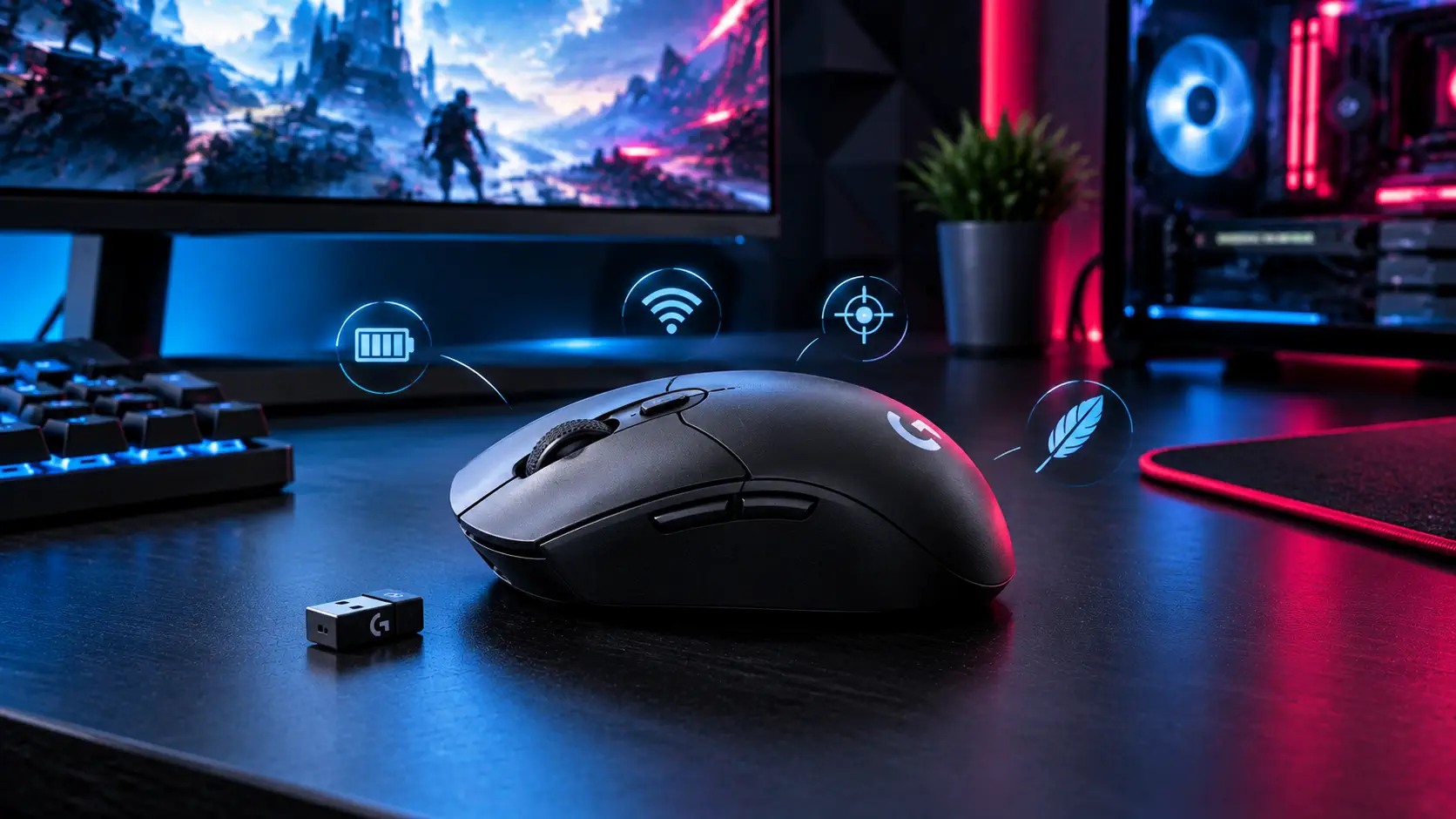 Logitech G305 wireless mouse review key art